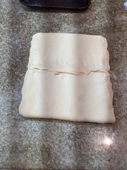 dough enveloped butter block