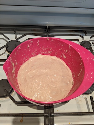 dough after bulk fermentation