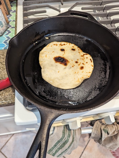 Cooking tortilla